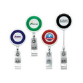 Jumbo Color Ring Round Retractable Badge Reel w/ Alligator Clip (Label)
